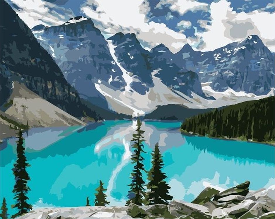 

Живопись по номерам Paintboy Бирюзовое озеро 40x50, Бирюзовое озеро