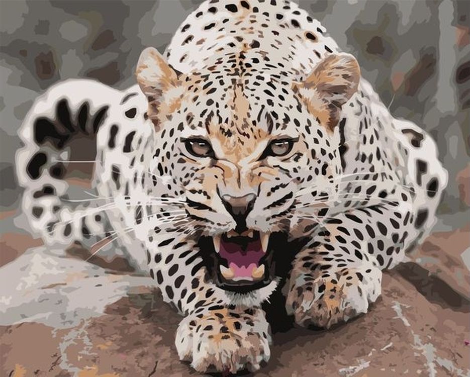 

Живопись по номерам Paintboy Злой леопард 40x50, Злой леопард