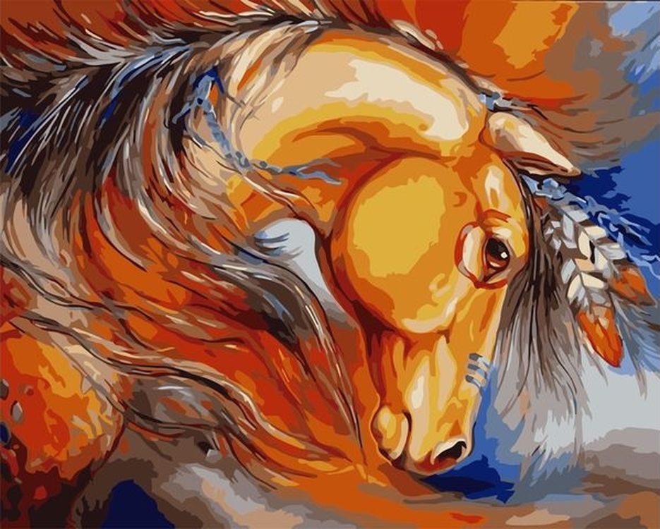 

Живопись по номерам Paintboy Индейская лошадь 40x50, Индейская лошадь