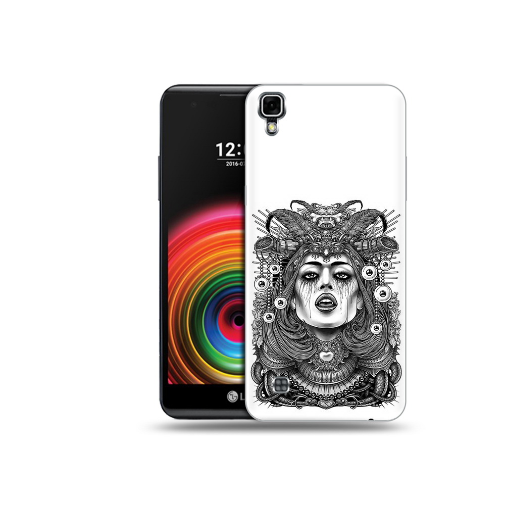 

Чехол MyPads Tocco для LG X Power портрет девушки черно белый, Прозрачный, Tocco