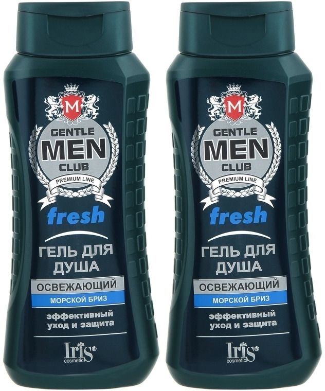 Гель для душа Iris Gentlemen club FRESH освежающий 400мл 2 шт