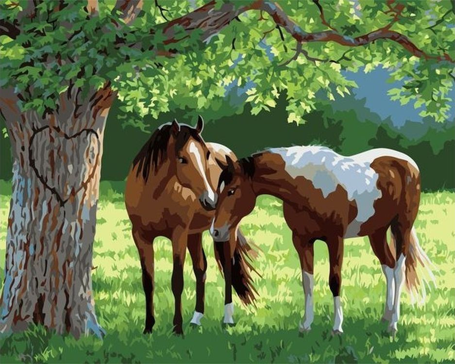

Живопись по номерам Paintboy Лошади у дерева 40x50, Лошади у дерева