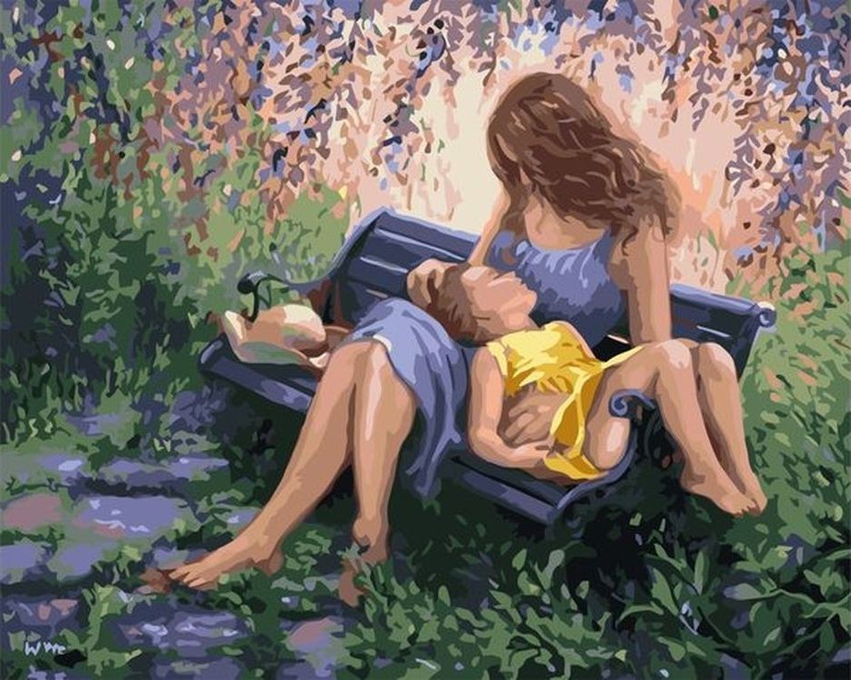 

Живопись по номерам Paintboy Мать с дочкой 40x50, Мать с дочкой