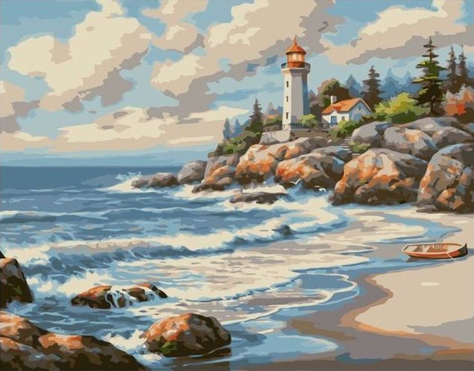 

Живопись по номерам Paintboy Наступающие волны 40x50, Наступающие волны