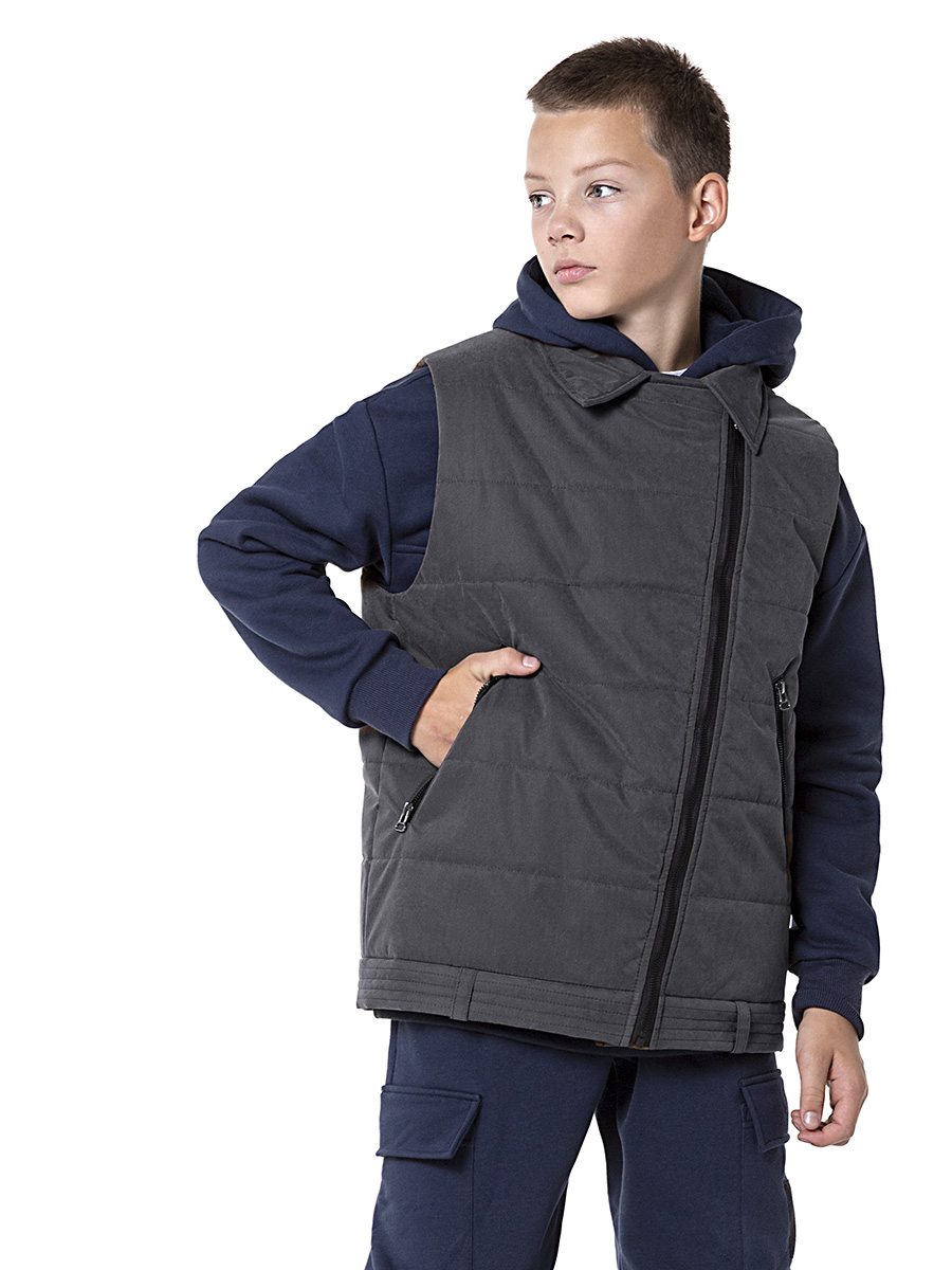 

Жилет детский NIKASTYLE 9м7924, графит, 152, Серый, 9м7924