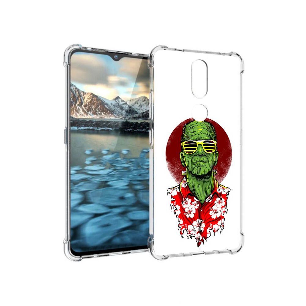 

Чехол MyPads Tocco для Nokia 2.4 крутой зеленый мужчина в очках (PT227049.107.424), Прозрачный, Tocco