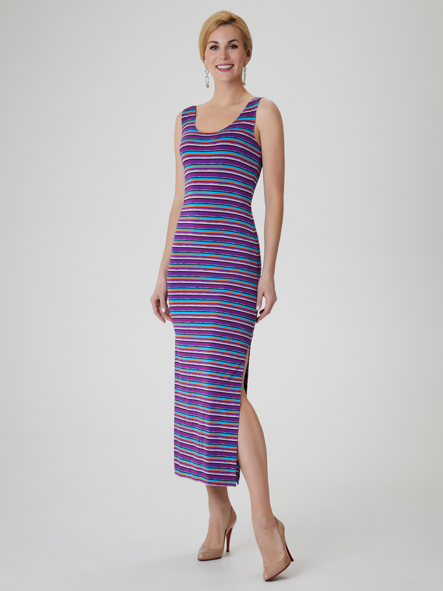 Платье женское Арт-Деко P-849 разноцветное 46 RU
