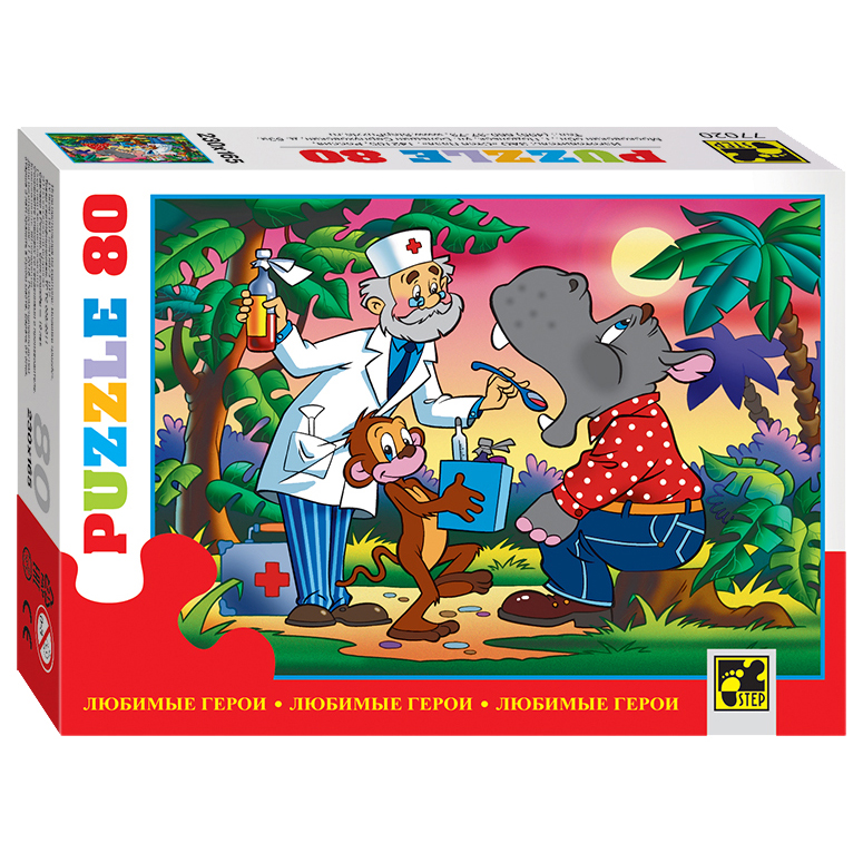 

Пазлы Step Puzzle Любимые герои 80 деталей в ассортименте