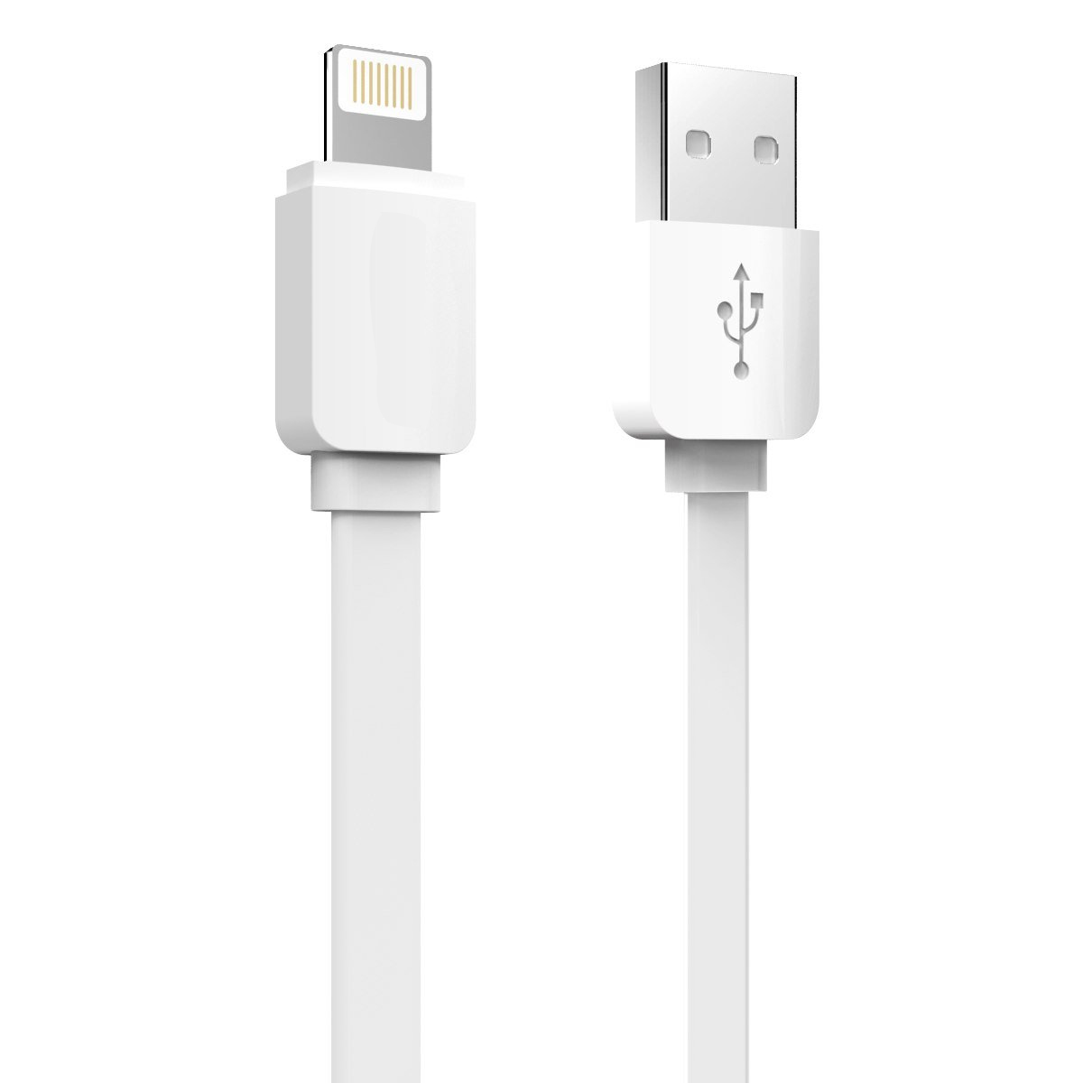 USB кабель Pro Legend плоский Iphone 5, 6s, 8 pin, 1м, белый PL1359