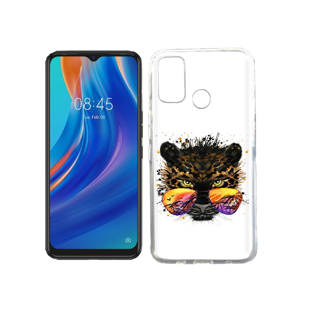 

Чехол MyPads Tocco для Tecno Spark 7T тропический леопард, Прозрачный, Tocco