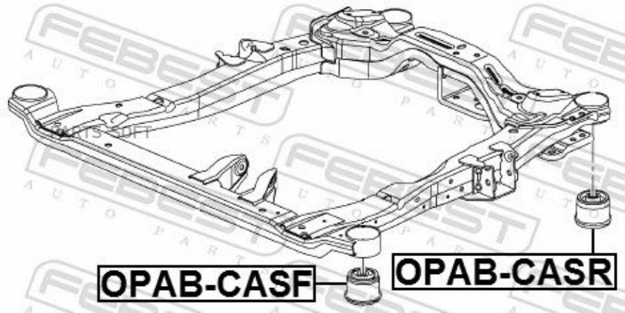 

FEBECT OPAB-CASR Сайлентблок подрамника задний