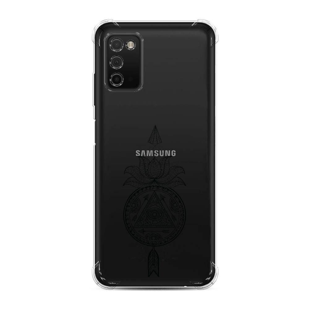 фото Противоударный силиконовый чехол "талисман арт черный" на samsung galaxy a03s awog