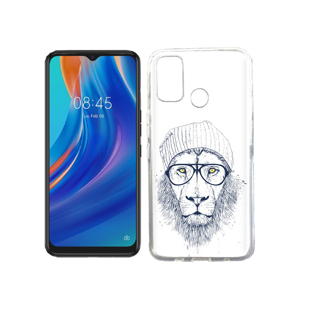 

Чехол MyPads Tocco для Tecno Spark 7T хиппи лев, Прозрачный, Tocco