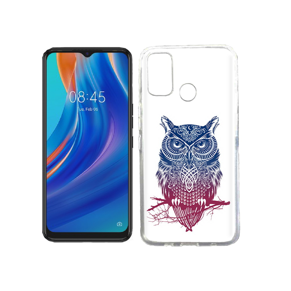 

Чехол MyPads Tocco для Tecno Spark 7T хиппи сова, Прозрачный, Tocco