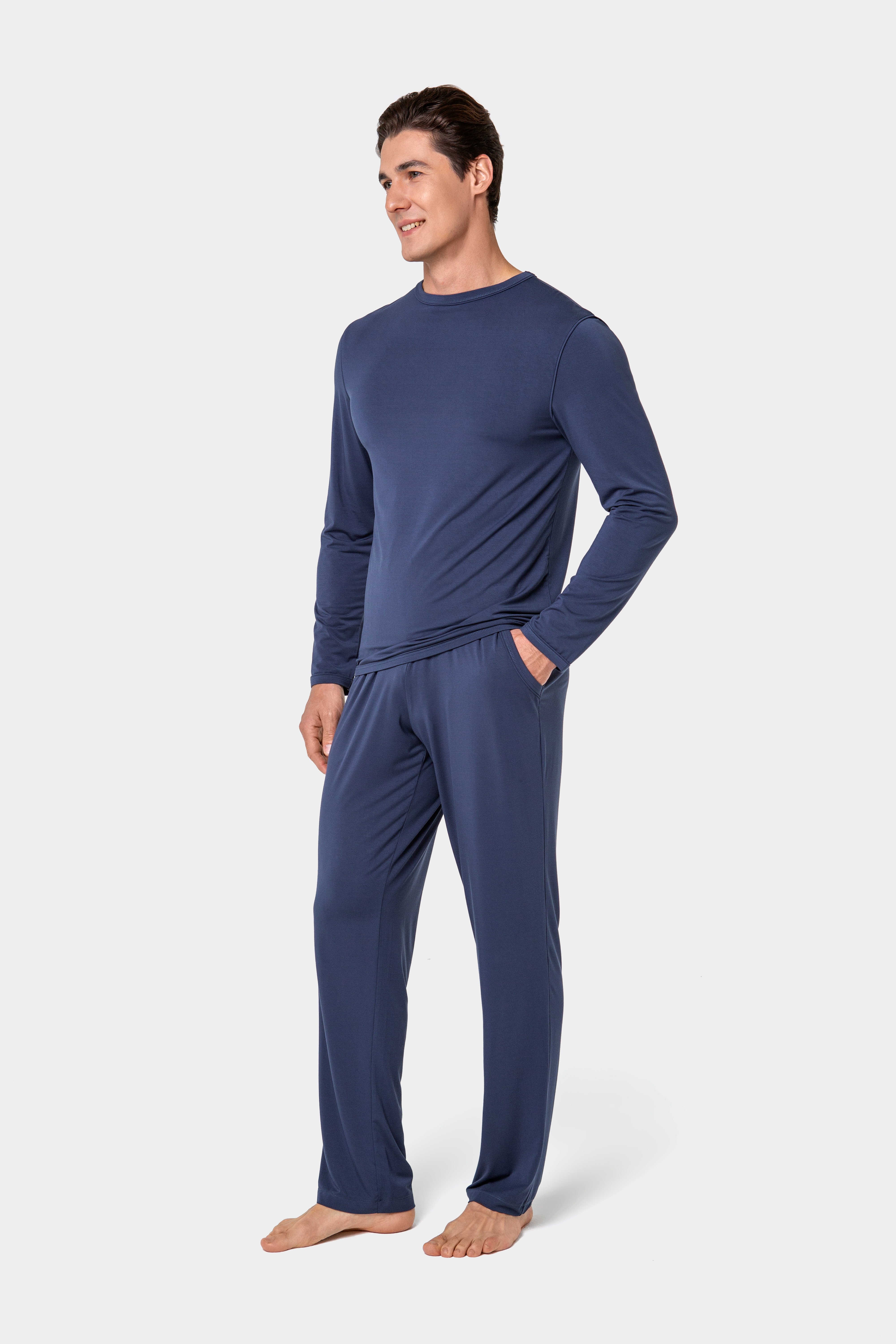 

Лонгслив домашний мужской ASKONA Stay Balanced синий XL, Stay Balanced