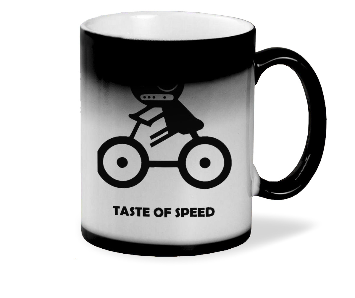 

Кружка хамелеон черный CoolPodarok Taste of speed