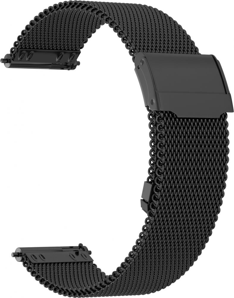 фото Ремешок стальной gsmin auri 20 для умных часов vivoactive 3 (черный)