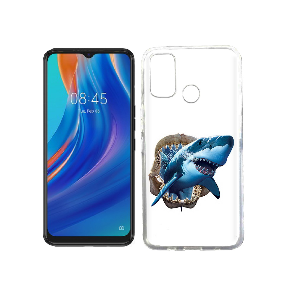 

Чехол MyPads Tocco для Tecno Spark 7T челюсти, Прозрачный, Tocco