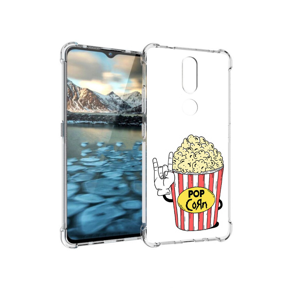 

Чехол MyPads Tocco для Nokia 2.4 крутой попкорн (PT227049.107.427), Прозрачный, Tocco