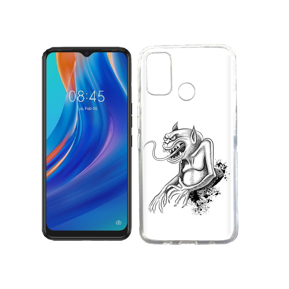 

Чехол MyPads Tocco для Tecno Spark 7T чорт, Прозрачный, Tocco