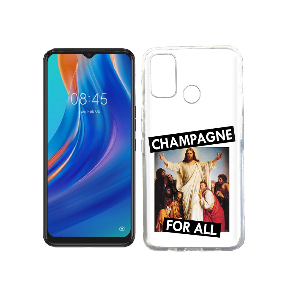 

Чехол MyPads Tocco для Tecno Spark 7T шампанское, Прозрачный, Tocco