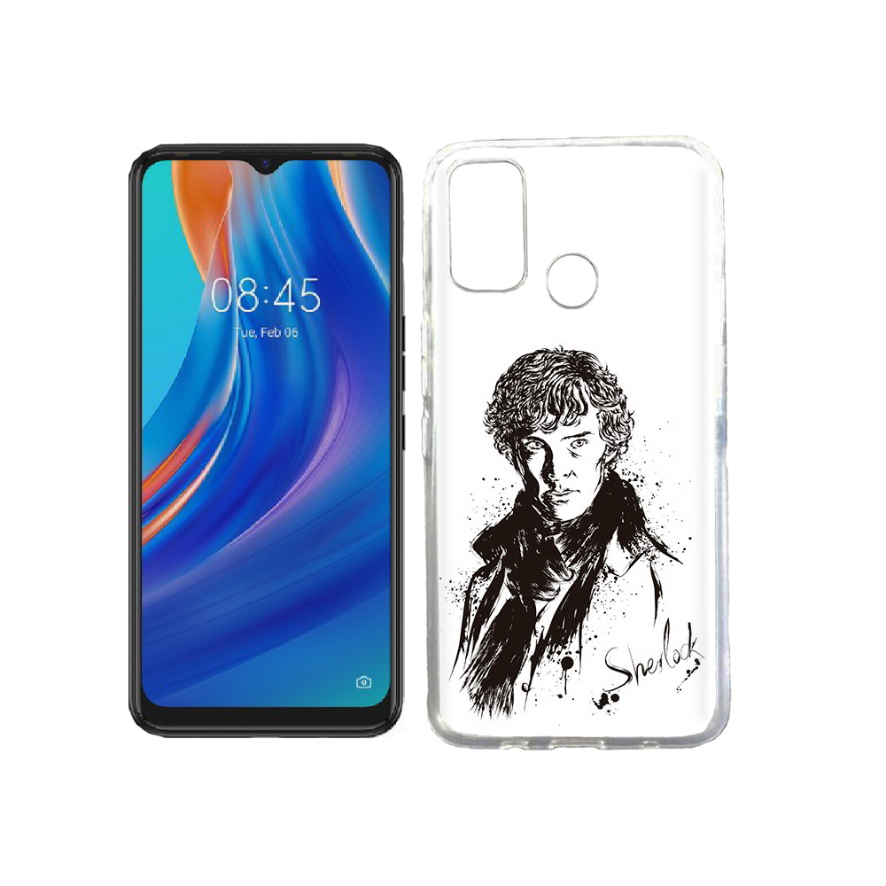 

Чехол MyPads Tocco для Tecno Spark 7T шерлок холмс портрет, Прозрачный, Tocco