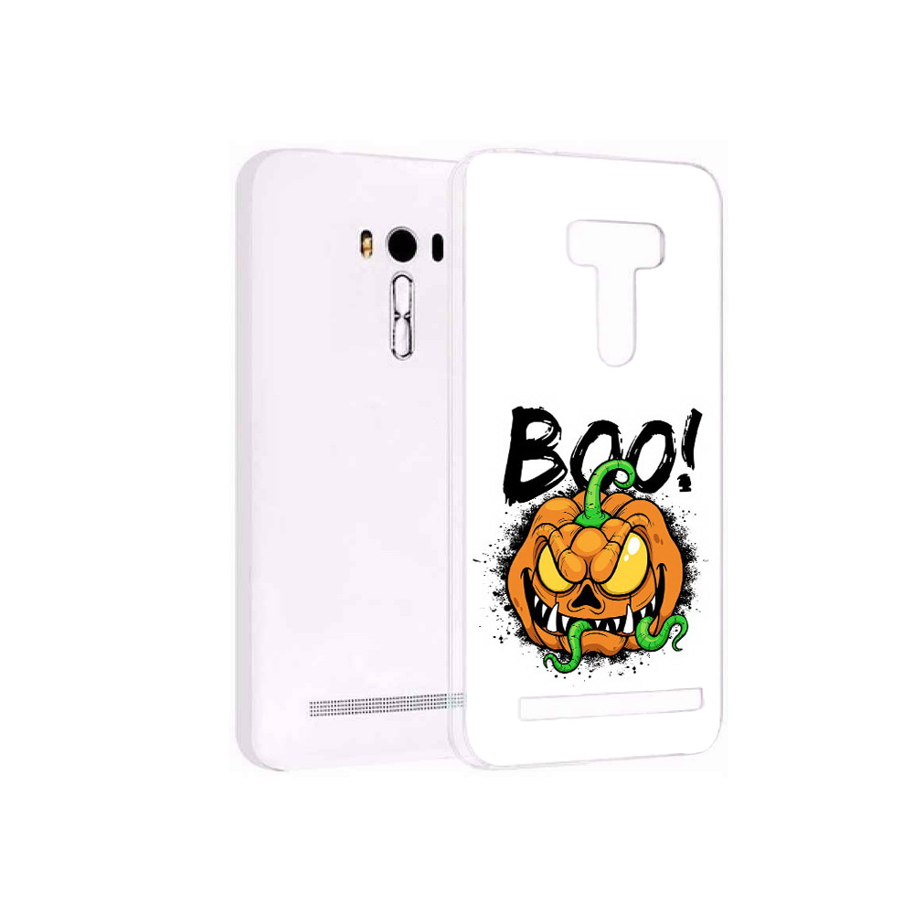 

Чехол MyPads Tocco для Asus ZenFone Selfie (ZD551KL) Хэллоуин бу, Прозрачный, Tocco