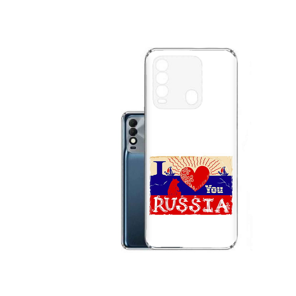 

Чехол MyPads Tocco для Tecno Spark 8 Люблю Россию, Прозрачный, Tocco