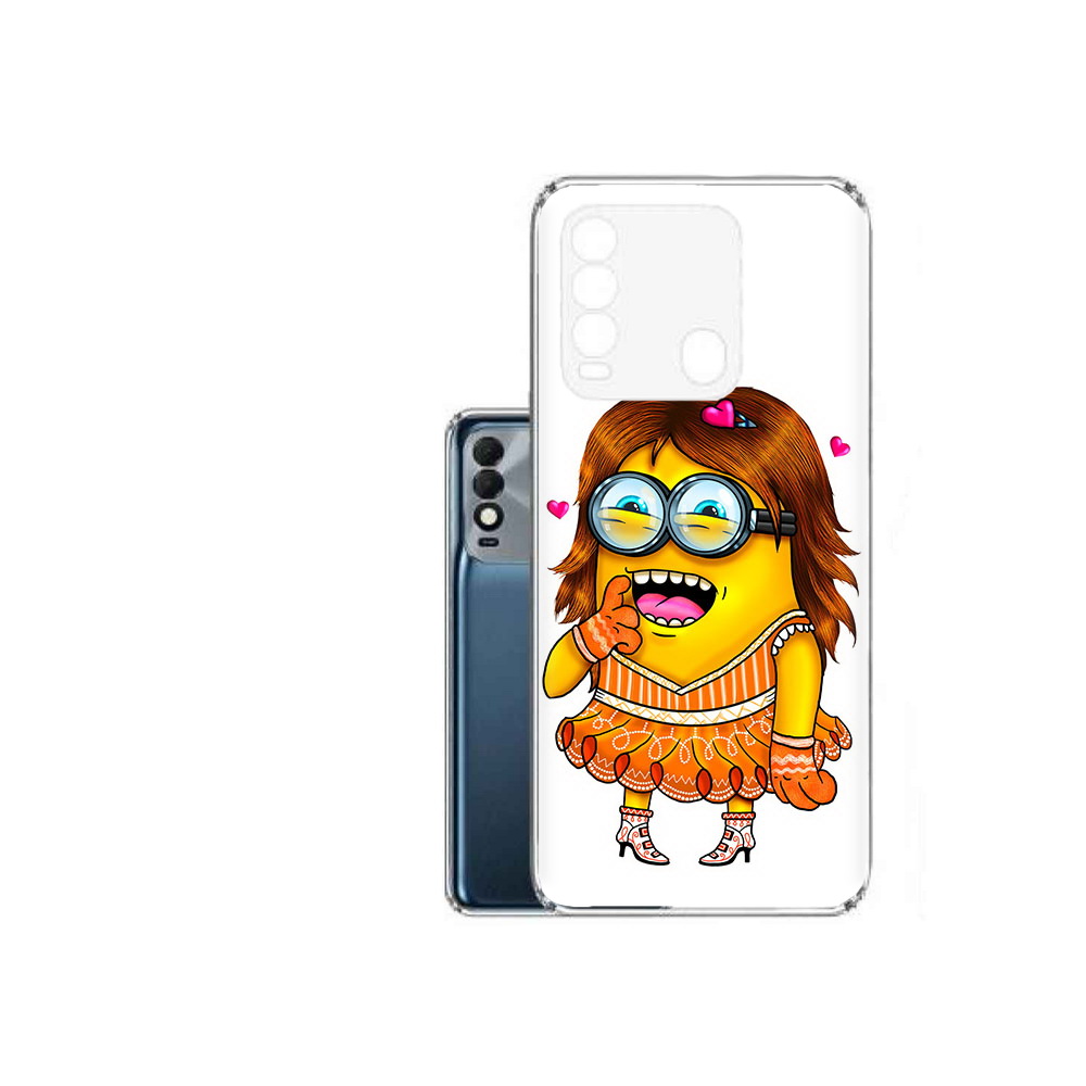 

Чехол MyPads Tocco для Tecno Spark 8 Миньон девочка, Прозрачный, Tocco