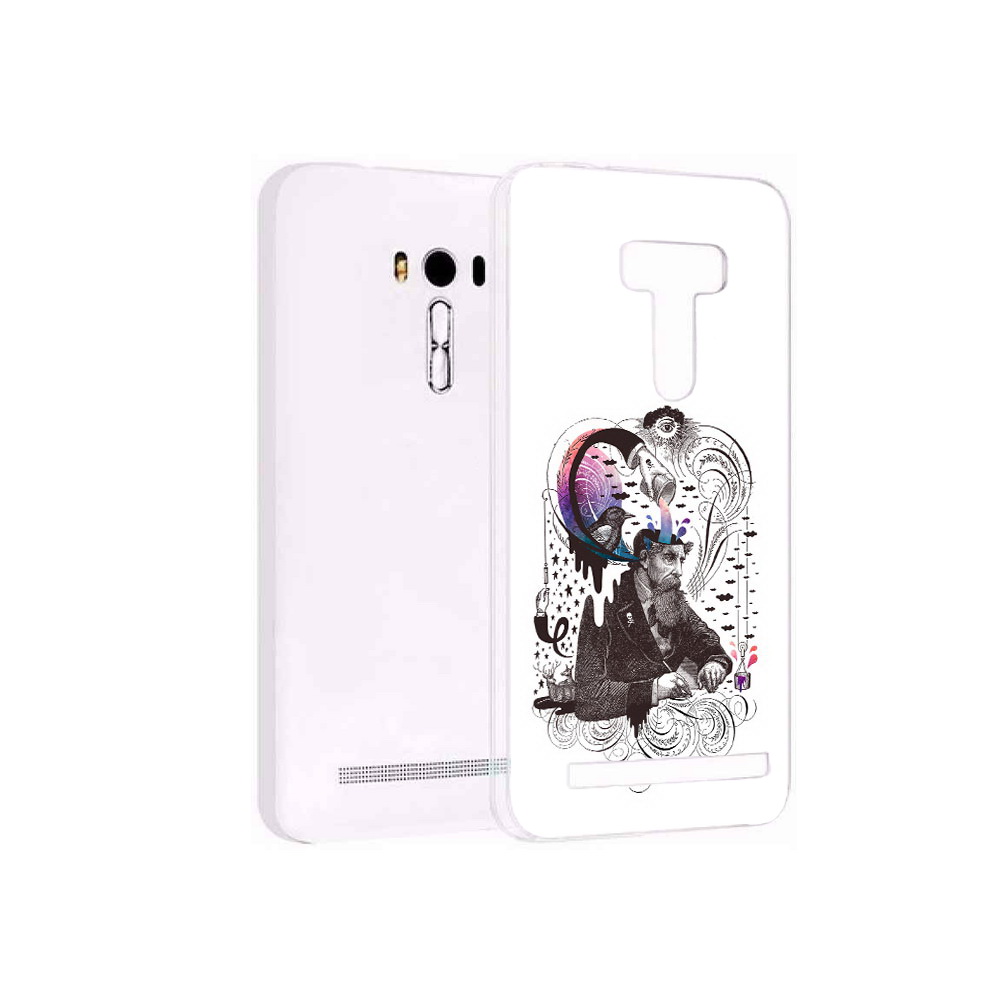 

Чехол MyPads Tocco для Asus ZenFone Selfie (ZD551KL) абстракция думающий мужчина, Прозрачный, Tocco