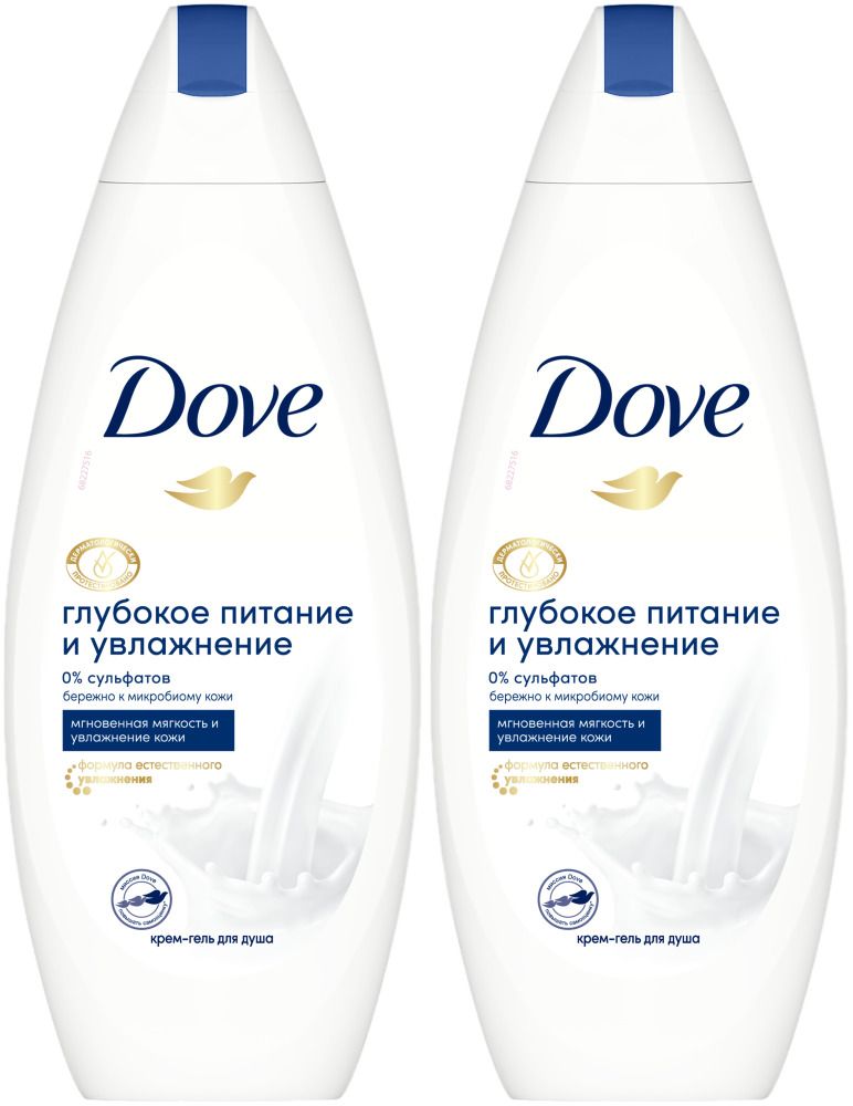 

Крем-гель для душа Dove Глубокое питание и увлажнение, 250 мл, 2 шт.