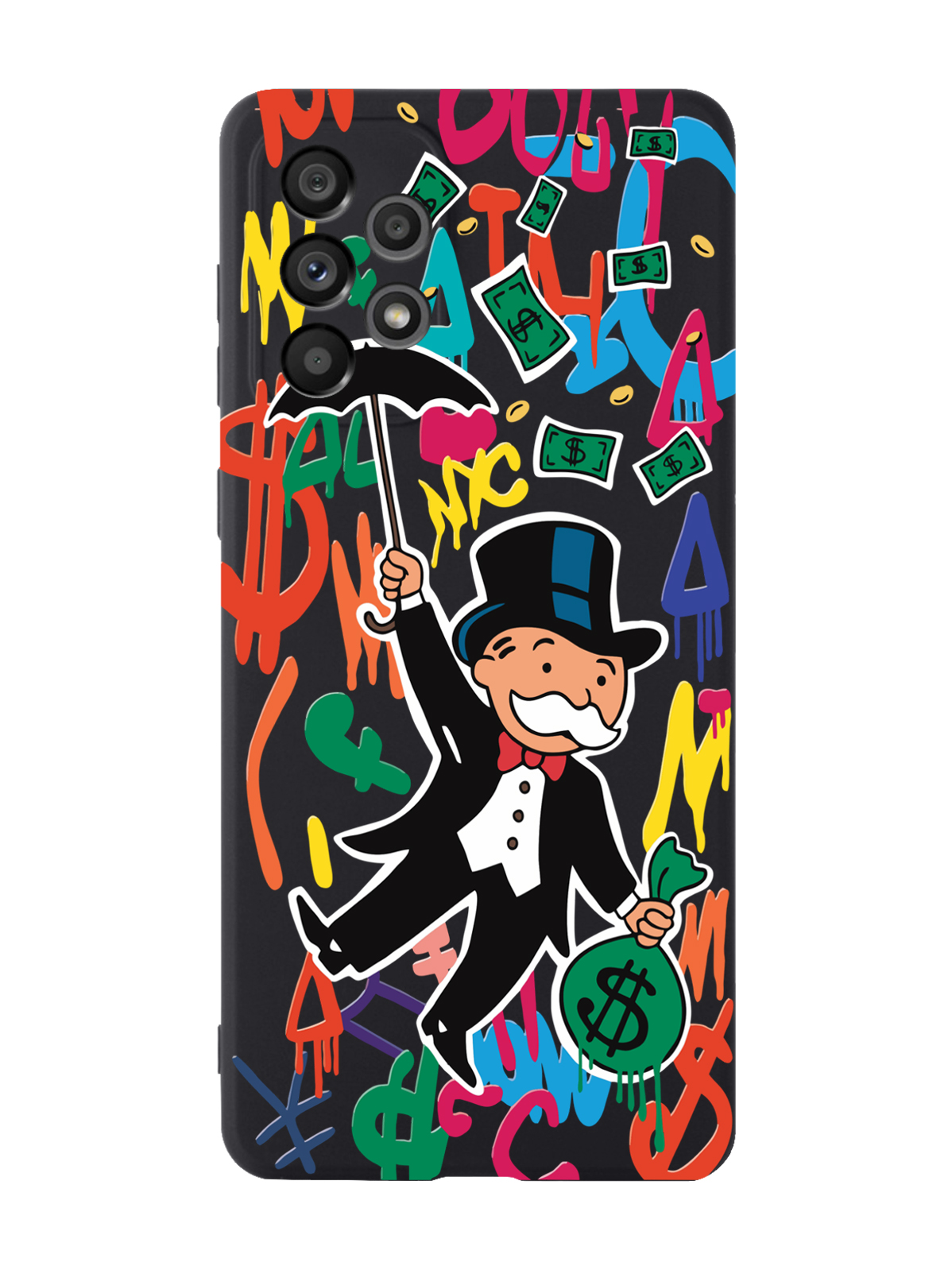 

Чехол MustHaveCase для Samsung Galaxy A73 Богатенький дядюшка толстосум черный, Оранжевый;черный