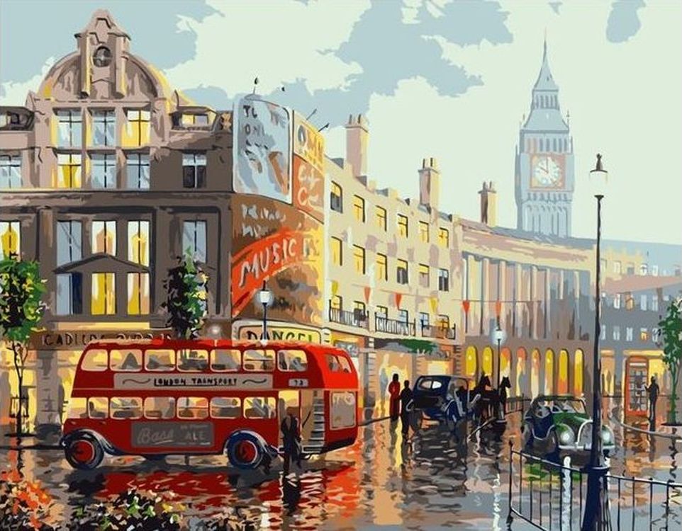 

Живопись по номерам Paintboy Улица Лондона 40x50, Улица лондона