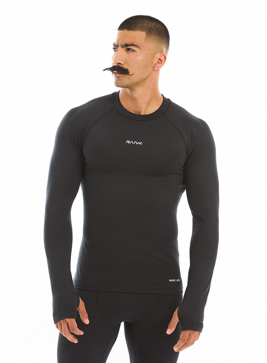 Лонгслив мужской RANK Heat-tex compression long sleeve черный M