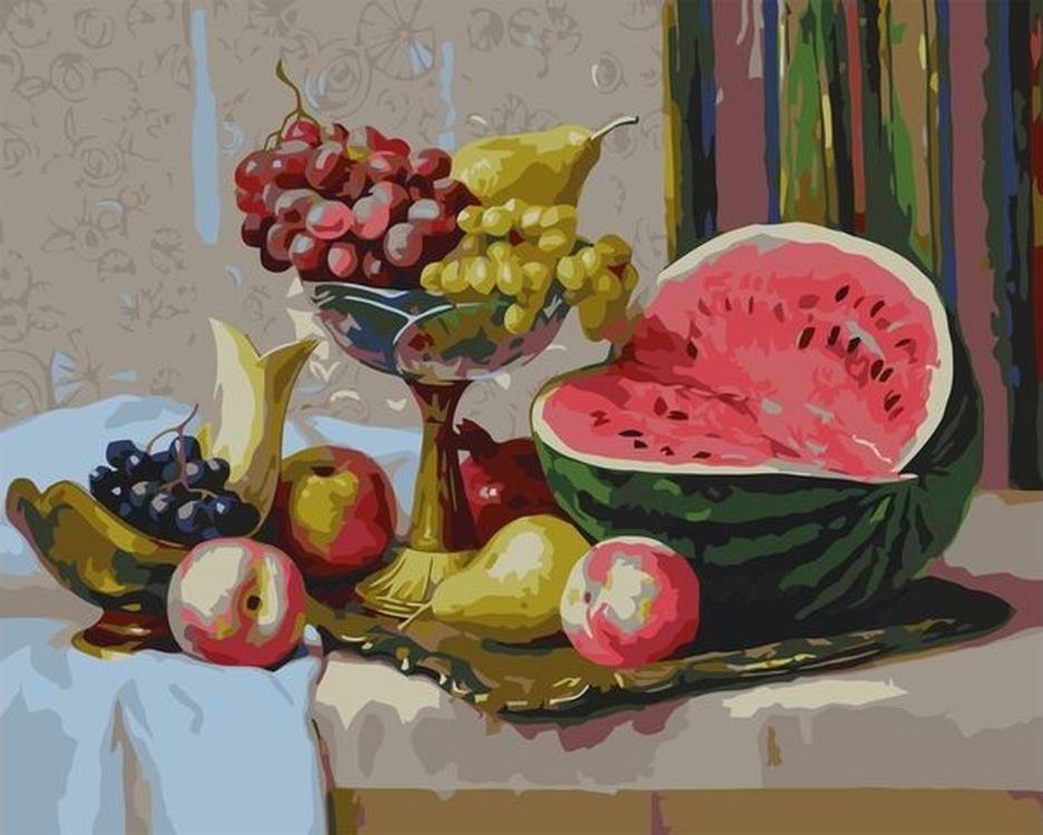 

Живопись по номерам Paintboy Фруктовый натюрморт 40x50, Фруктовый натюрморт