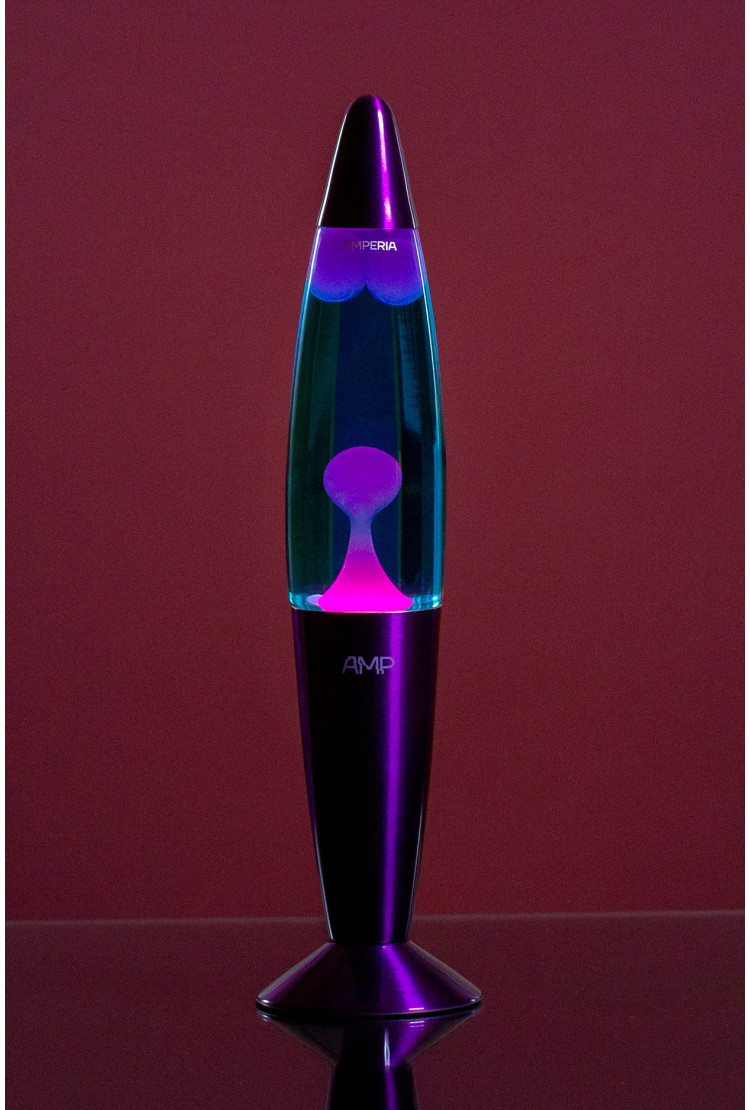 Лава лампа Amperia Rocket Розовая Синяя 35 см