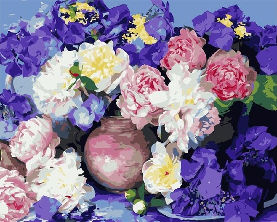 

Живопись по номерам Paintboy Яркий букет 40x50, Яркий букет