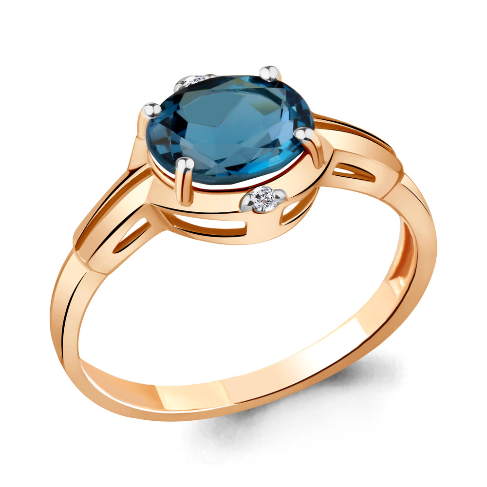 

Кольцо из серебра р.  AQUAMARINE 6448908_925_з, 6448908_925_з