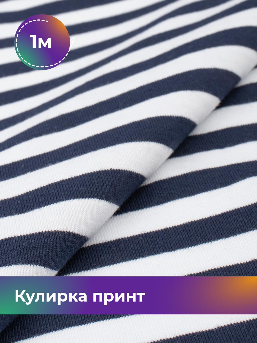

Ткань Кулирная гладь тельняшка Shilla, отрез 1 м * 160 см синий 1_22032.001, 18091800