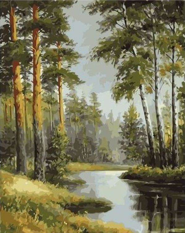 

Живопись по номерам Paintboy Лесная речка 40x50, Лесная речка