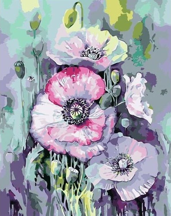 

Живопись по номерам Paintboy Розовый мак 40x50, Розовый мак