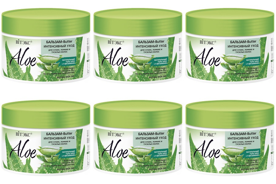 

Бальзам-Butter Витэкс ALOE 97% ИНТЕНСИВНЫЙ УХОД для сухих, ломких, тусклых волос 300мл 6шт