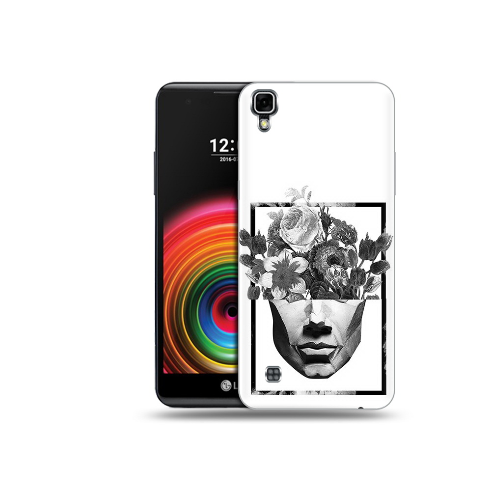 

Чехол MyPads Tocco для LG X Power черно белая ваза в абстракции, Прозрачный, Tocco
