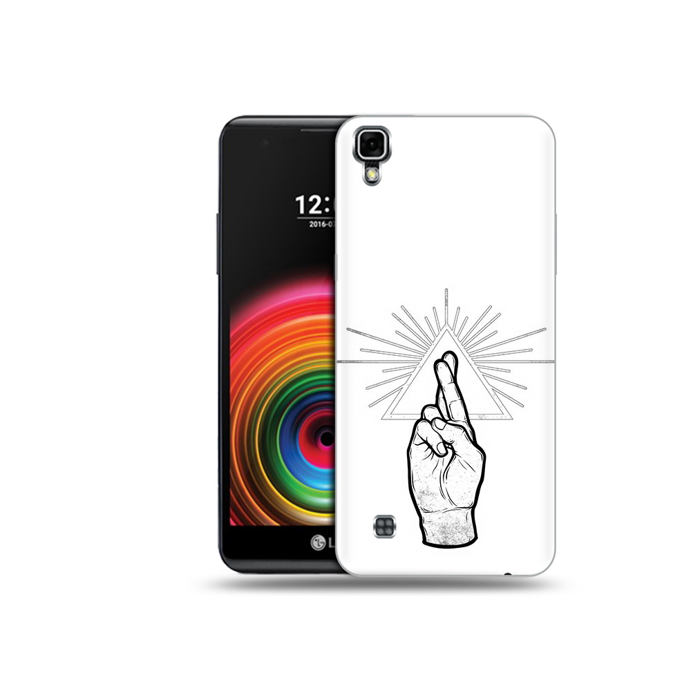 

Чехол MyPads Tocco для LG X Power черно белая рука, Прозрачный, Tocco
