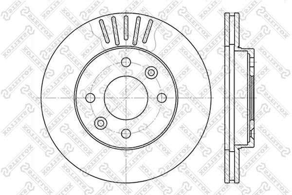 

6020-3909V-Sx_Диск Тормозной Передний Renault Clio/Megane/R19 1.4-1.9Td 83>