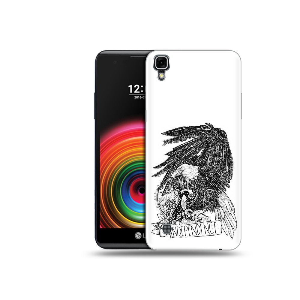 

Чехол MyPads Tocco для LG X Power черно белый сокол, Прозрачный, Tocco