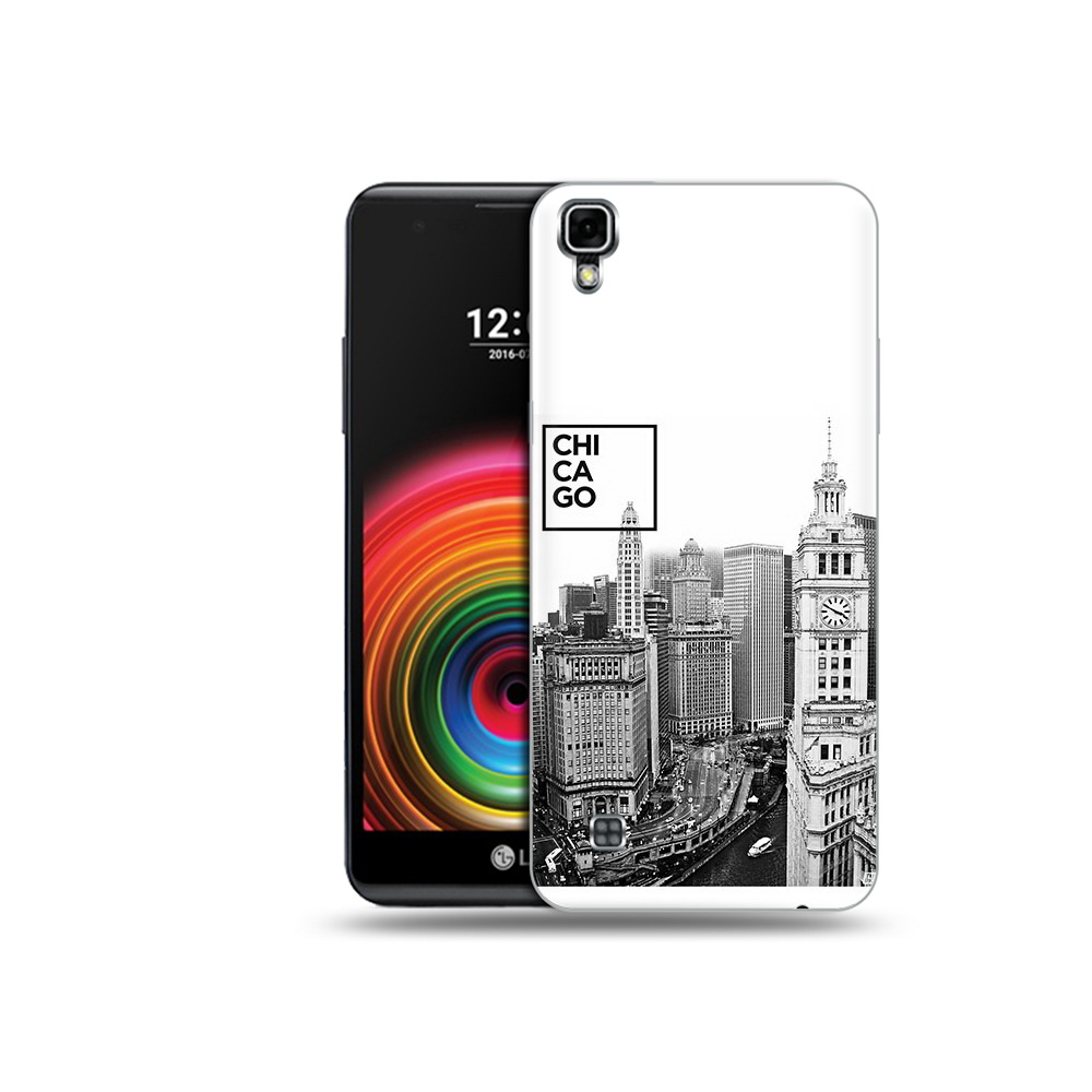 

Чехол MyPads Tocco для LG X Power черно белый чикаго, Прозрачный, Tocco
