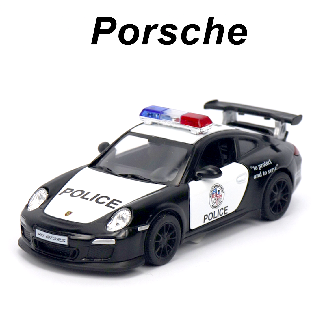 

Машинка металлическая Porsche Полиция, Черный