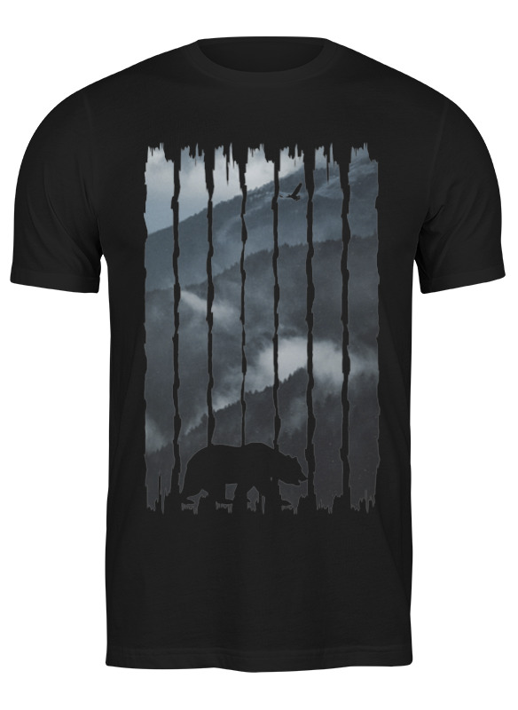 

Футболка мужская Printio Bear here черная 3XL, Черный, Bear here