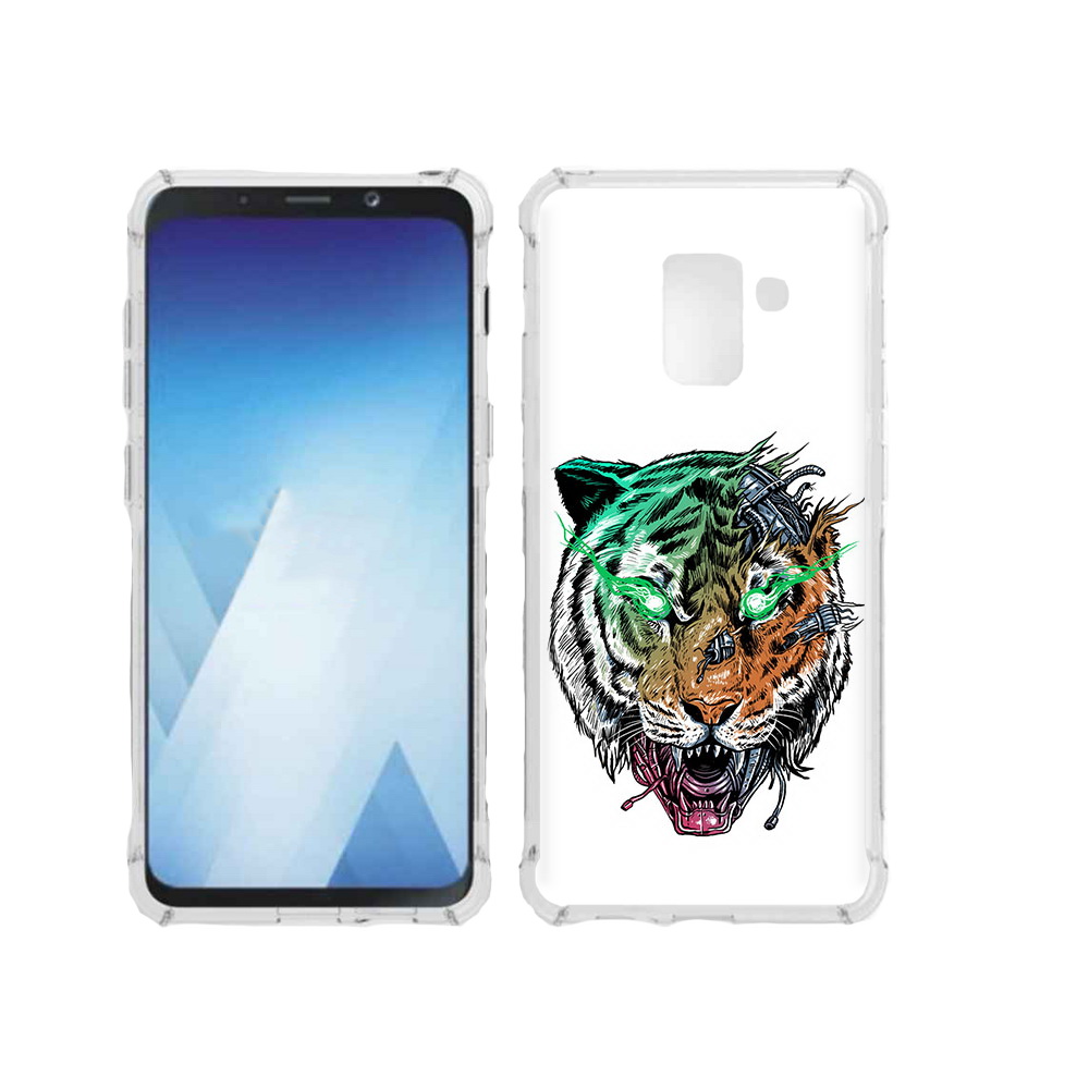 

Чехол MyPads Tocco для Samsung Galaxy A5 (2018) робо-тигр (PT95317.573.584), Прозрачный, Tocco